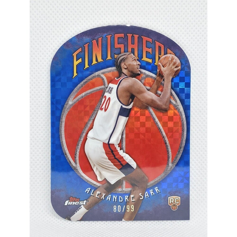 2024-25 Topps Finest - Finishers Alexandre Sarr #F-10 Blue X-Fractor /99 (RC)
